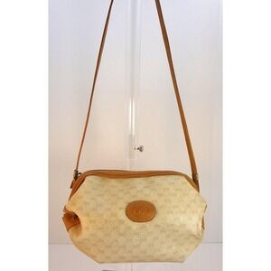 Vintage Rare Gucci‎ Micro Monogram Barrel Pouch Crossbody / Shoulder Bag